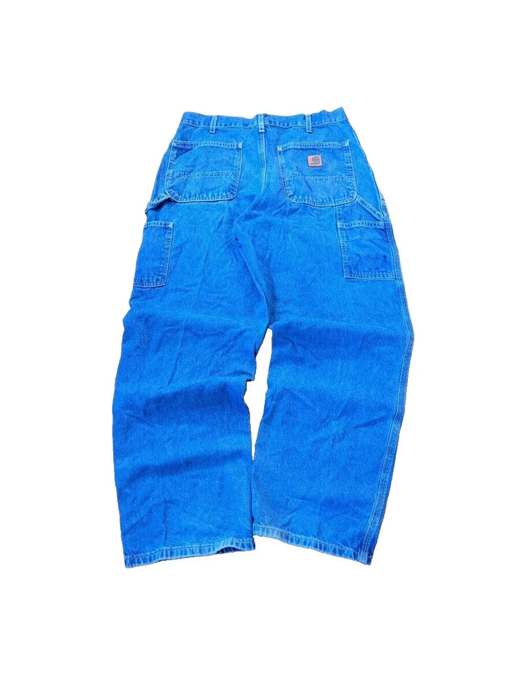 Carhartt B13 Dungaree Fit Carpenter Jeans 34x30 Blue Y2K Denim Workwear